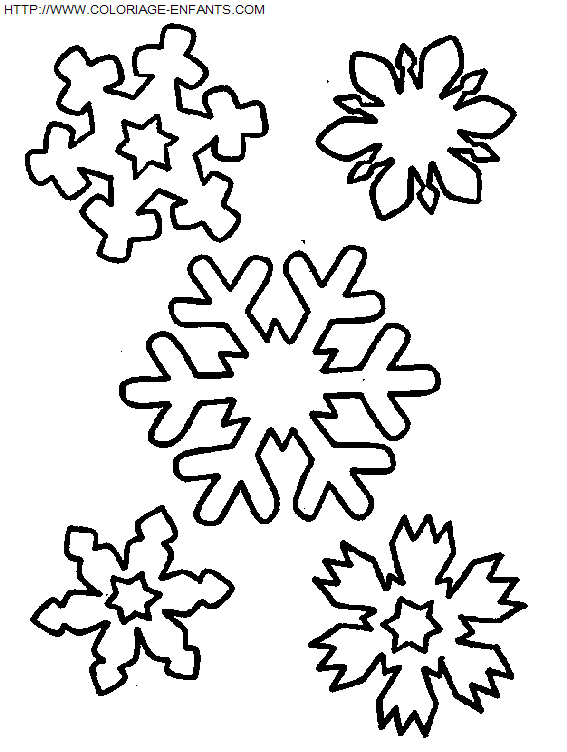 coloriage Fetes Noel Flocons