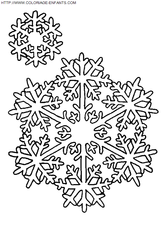 coloriage Fetes Noel Flocons