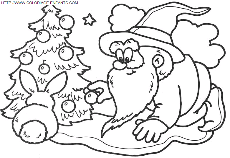 coloriage Fetes Noel Lutins