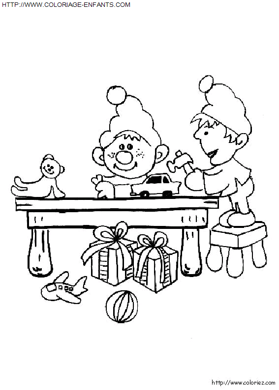 coloriage Fetes Noel Lutins