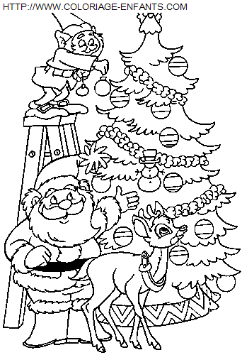 coloriage Fetes Noel Lutins