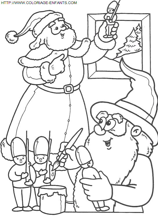 coloriage Fetes Noel Lutins