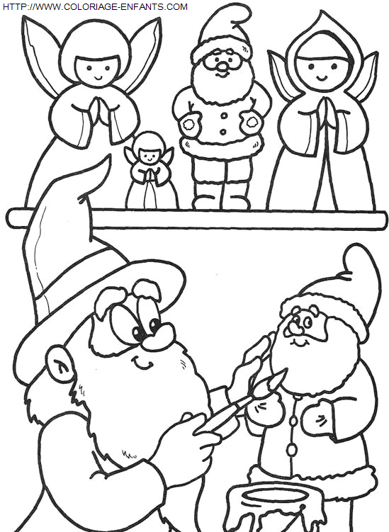 coloriage Fetes Noel Lutins