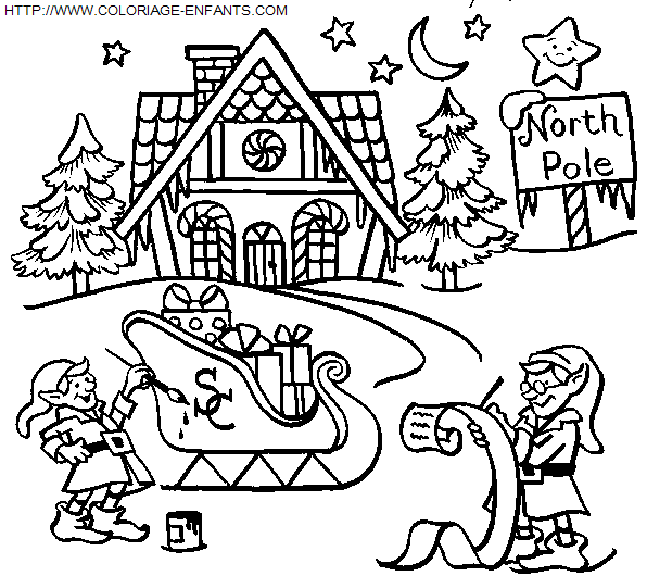 coloriage Fetes Noel Lutins