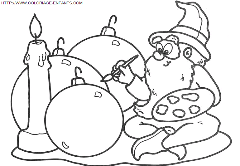 coloriage Fetes Noel Lutins