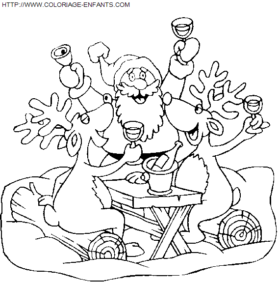 coloriage Fetes Noel Maison Pere Noel