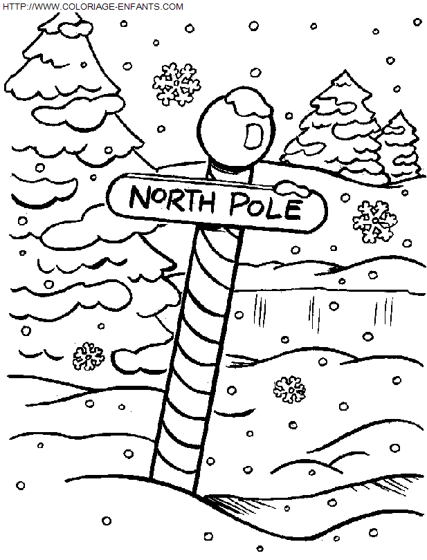 coloriage Fetes Noel Maison Pere Noel