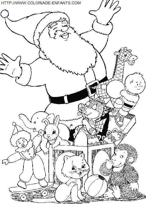 coloriage Fetes Noel Maison Pere Noel