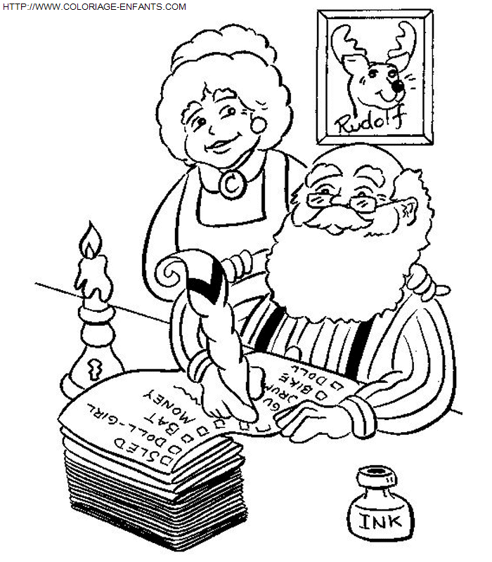 coloriage Fetes Noel Maison Pere Noel