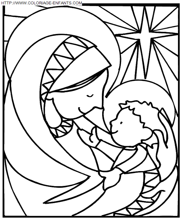 coloriage Fetes Noel Nativite