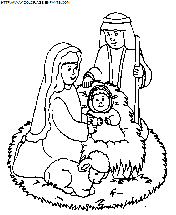 coloriage Fetes Noel Nativite