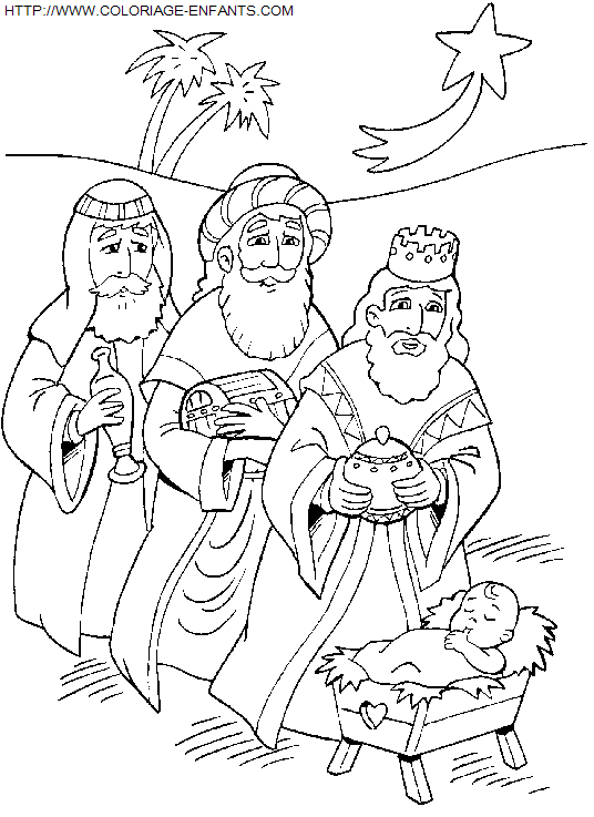 coloriage Fetes Noel Nativite