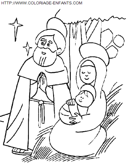 coloriage Fetes Noel Nativite