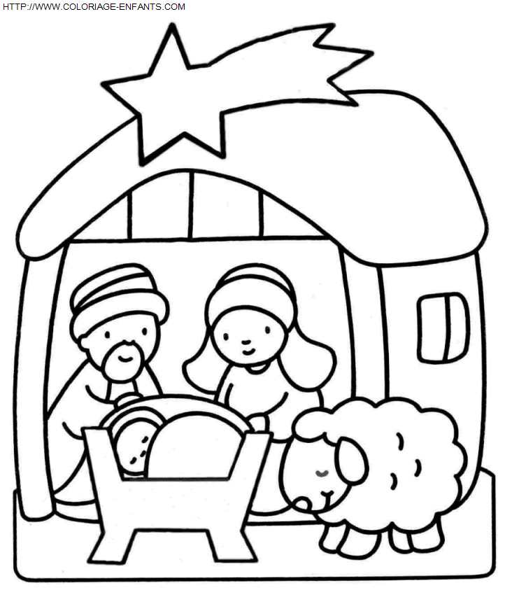 coloriage Fetes Noel Nativite