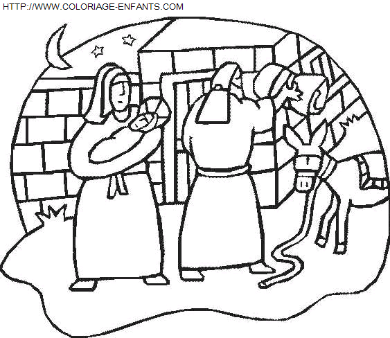 coloriage Fetes Noel Nativite