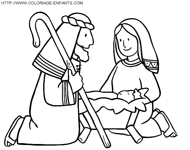 coloriage Fetes Noel Nativite