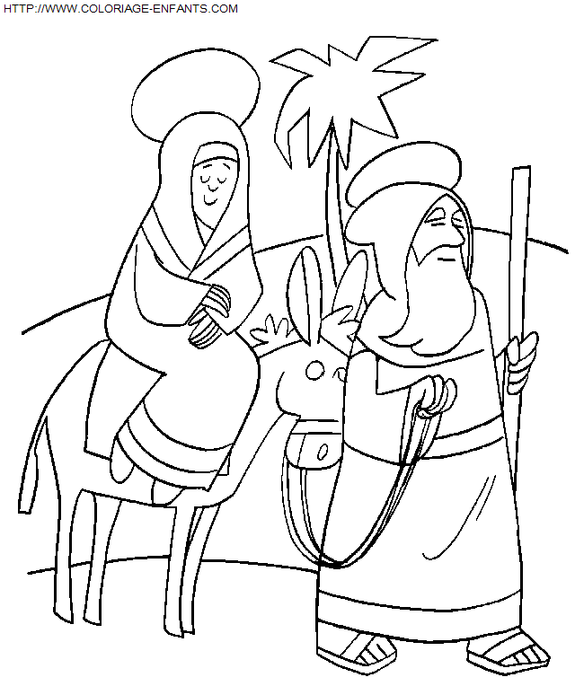 coloriage Fetes Noel Nativite