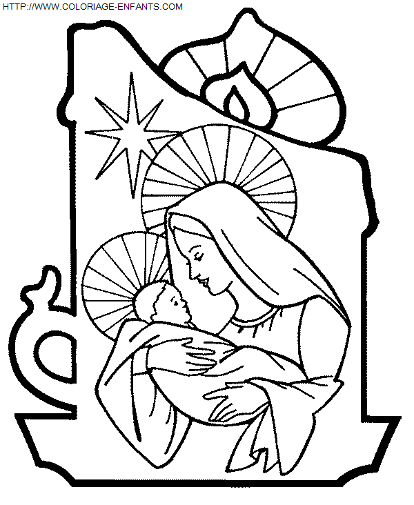 coloriage Fetes Noel Nativite