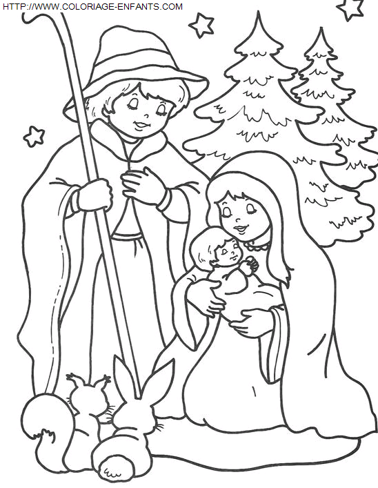 coloriage Fetes Noel Nativite