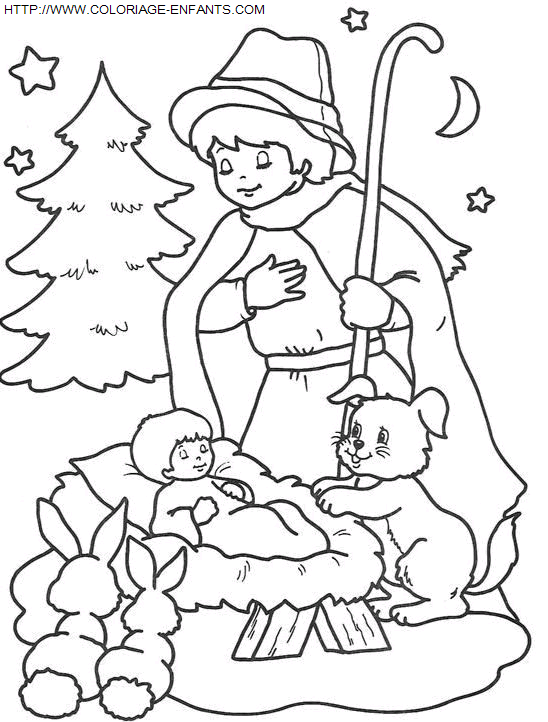 coloriage Fetes Noel Nativite