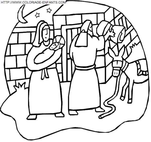 coloriage Fetes Noel Nativite