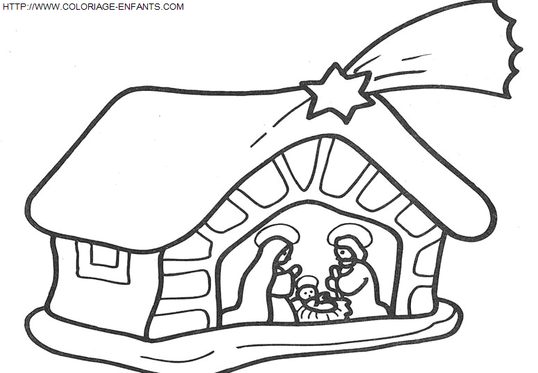 coloriage Fetes Noel Nativite