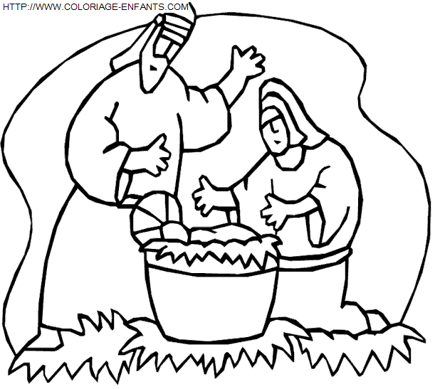 coloriage Fetes Noel Nativite