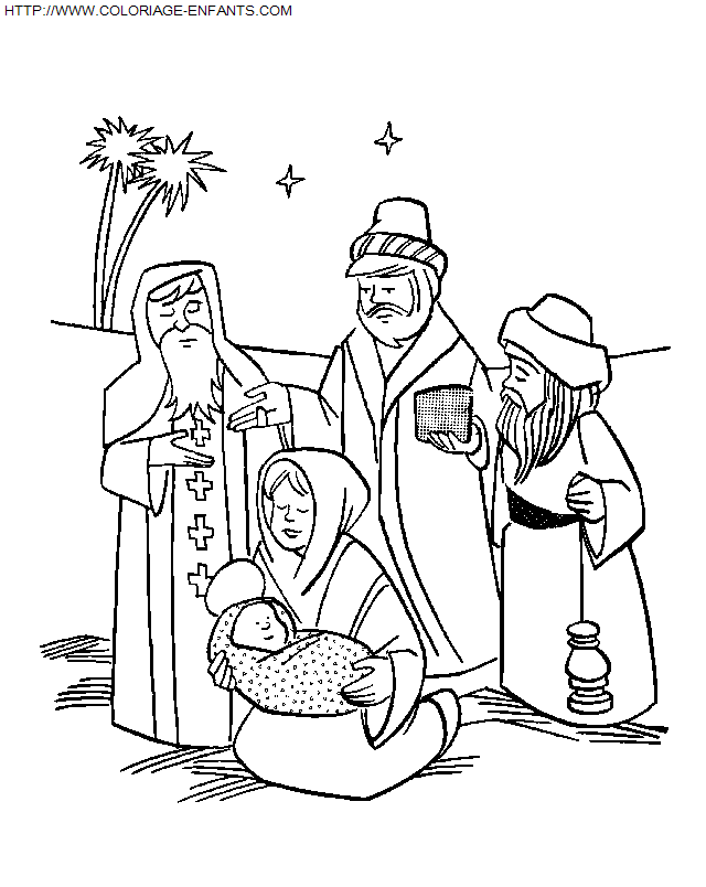 coloriage Fetes Noel Nativite