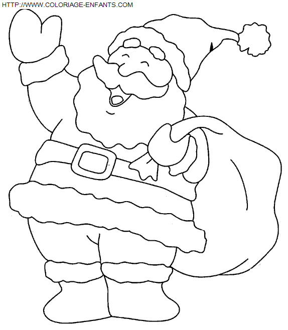 coloriage Fetes Noel Papa Noel