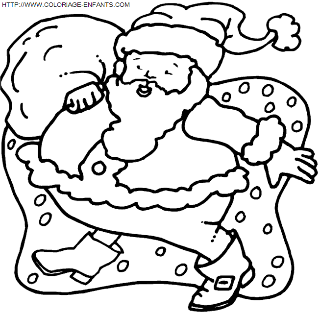 coloriage Fetes Noel Papa Noel