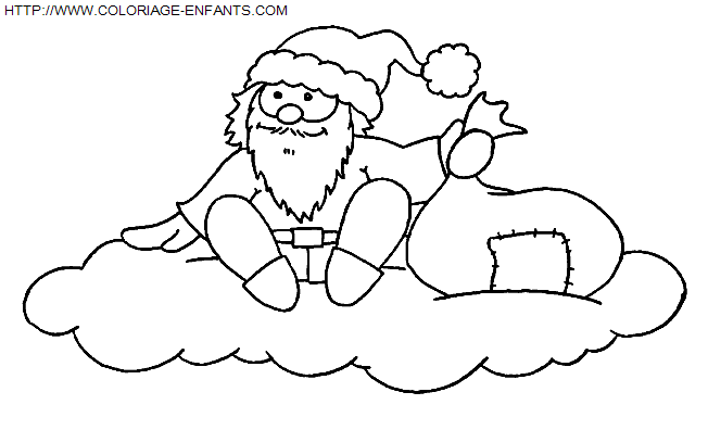 coloriage Fetes Noel Papa Noel