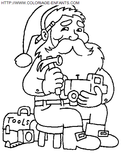 coloriage Fetes Noel Papa Noel