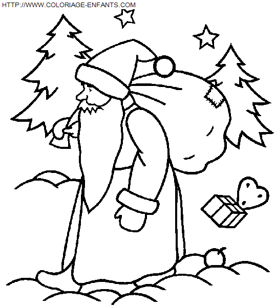 coloriage Fetes Noel Papa Noel