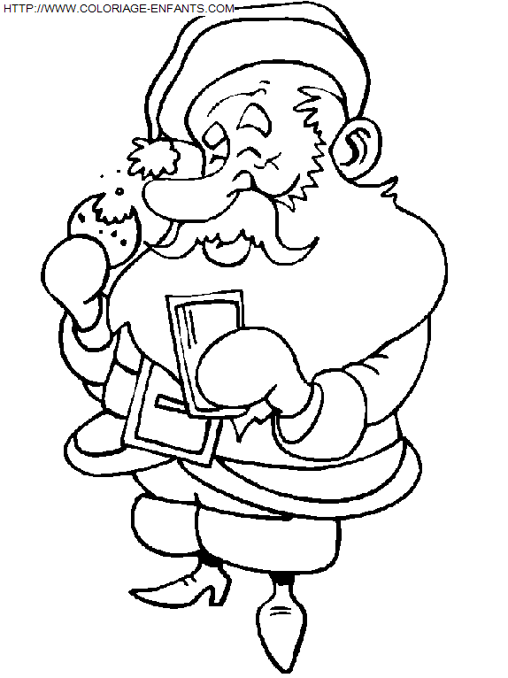 Coloriage Fetes Noel Papa Noel