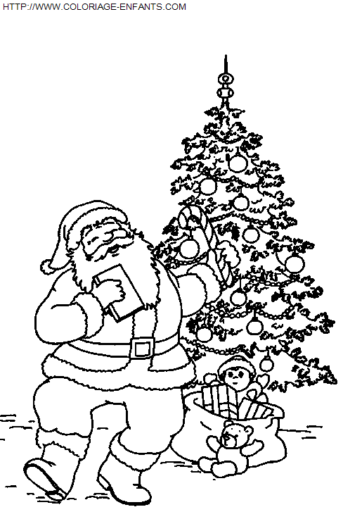 coloriage Fetes Noel Papa Noel