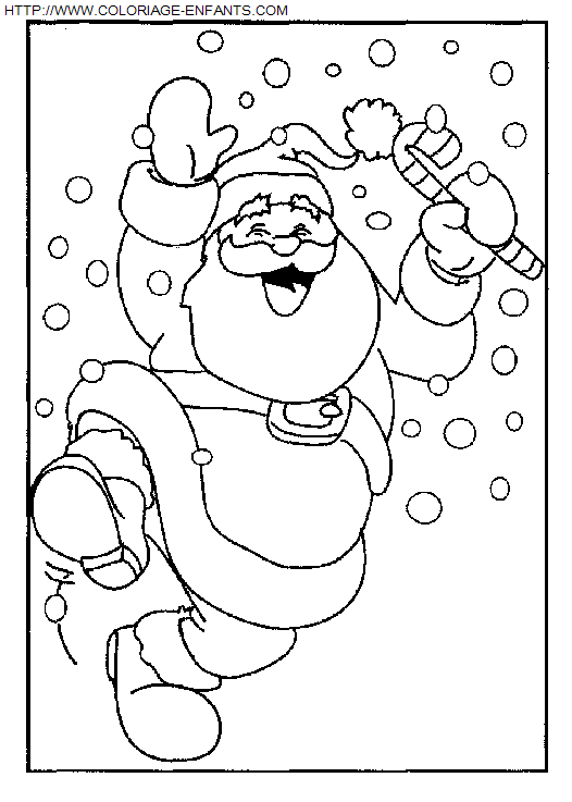 coloriage Fetes Noel Papa Noel