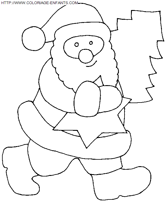 coloriage Fetes Noel Papa Noel
