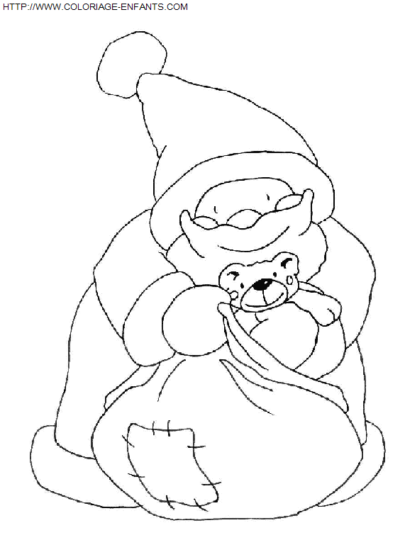 coloriage Fetes Noel Papa Noel