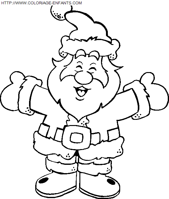 coloriage Fetes Noel Papa Noel