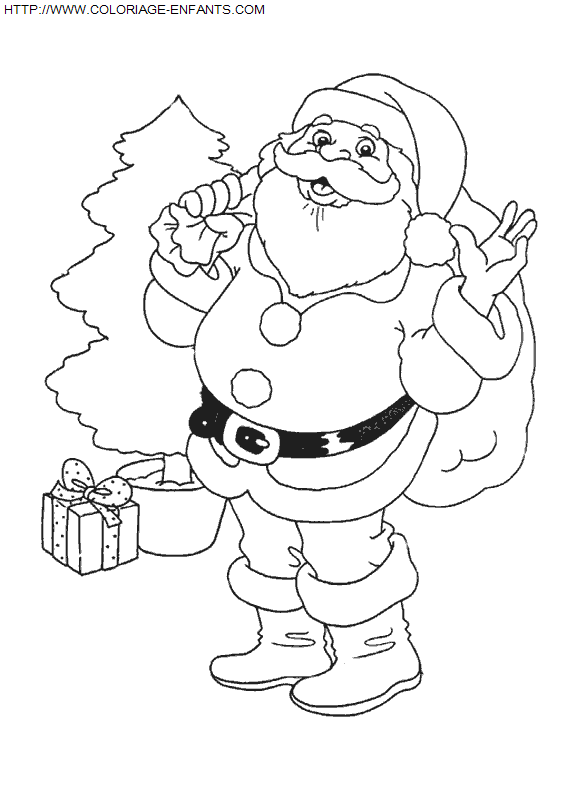 coloriage Fetes Noel Papa Noel