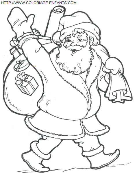 coloriage Fetes Noel Papa Noel