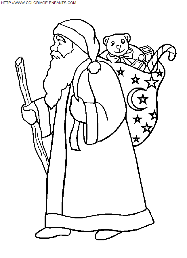 coloriage Fetes Noel Papa Noel