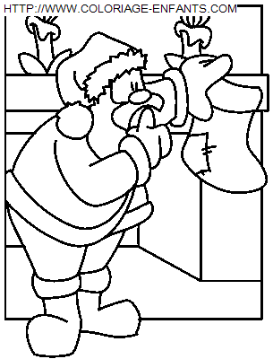 coloriage Fetes Noel Papa Noel