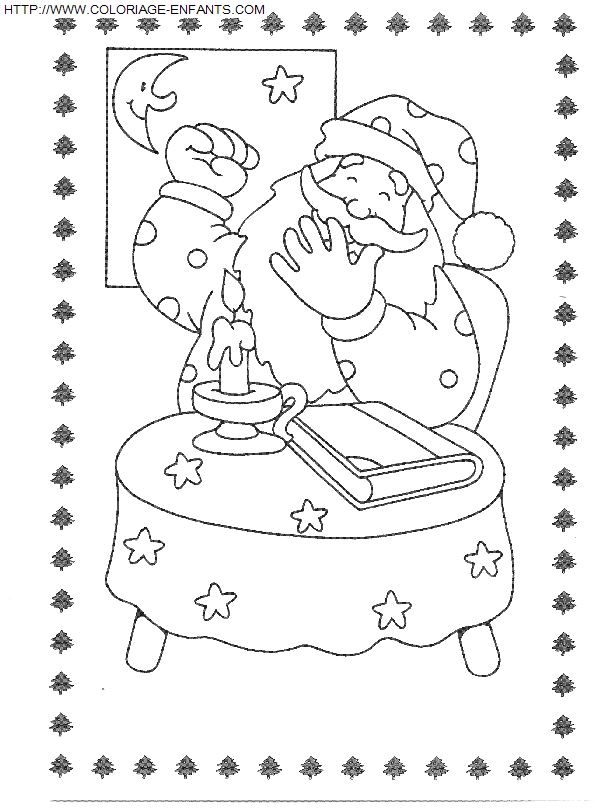 coloriage Fetes Noel Papa Noel