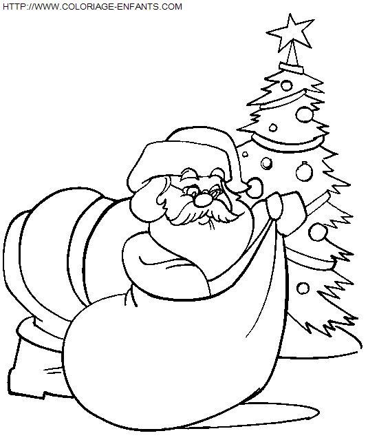 coloriage Fetes Noel Papa Noel