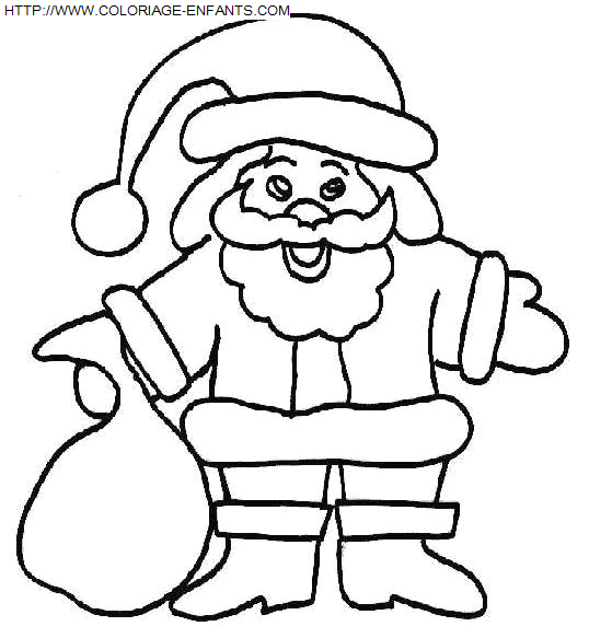 coloriage Fetes Noel Papa Noel