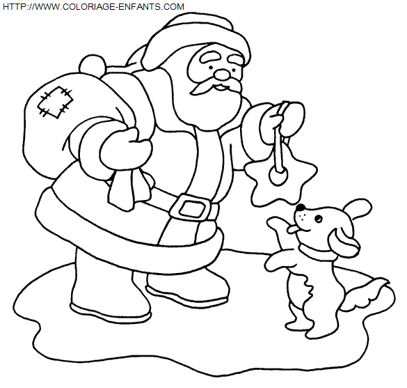 coloriage Fetes Noel Papa Noel