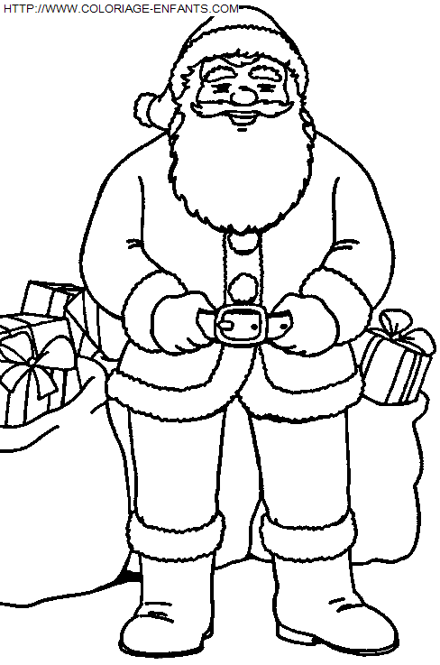 coloriage Fetes Noel Papa Noel