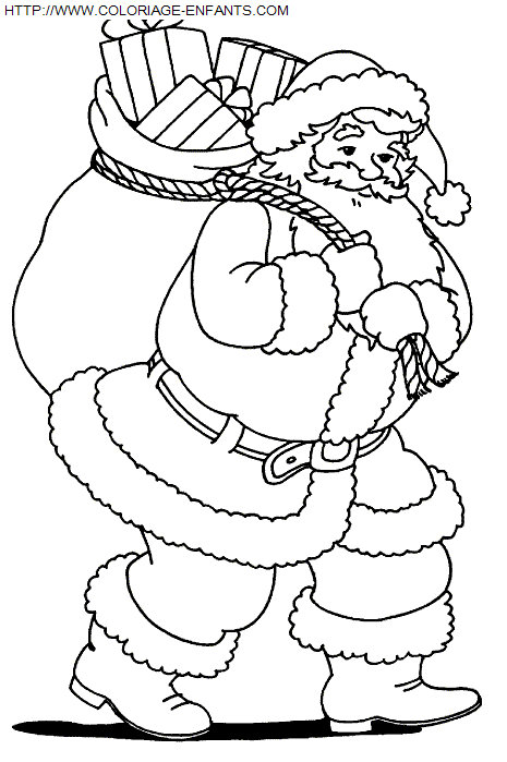 coloriage Fetes Noel Papa Noel