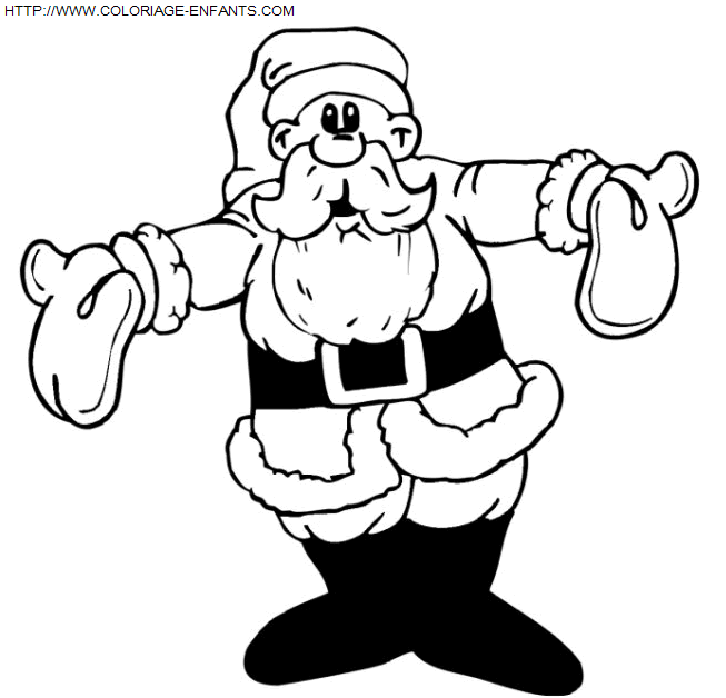 coloriage Fetes Noel Papa Noel